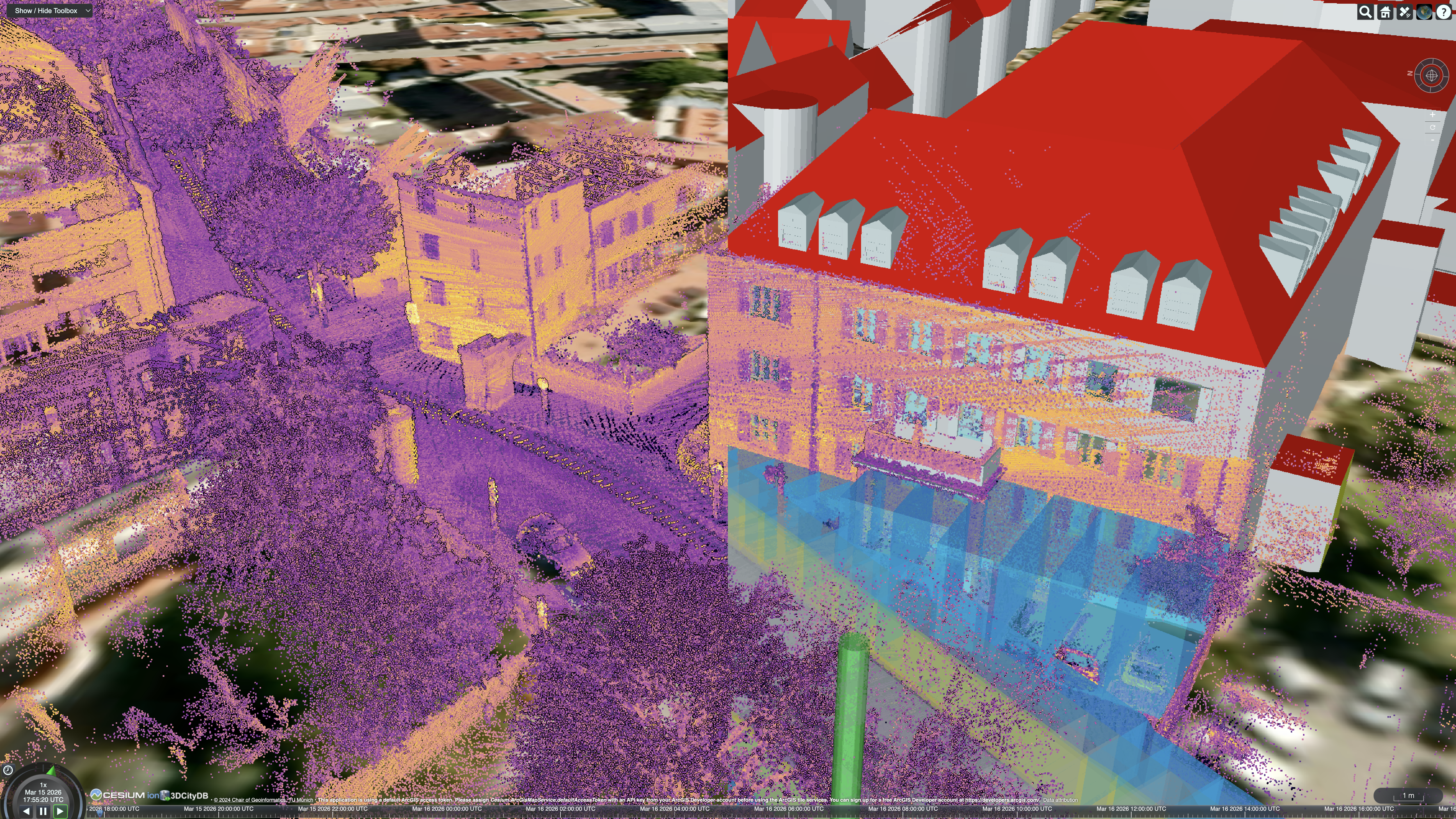 Ingolstadt inner city model with point clouds