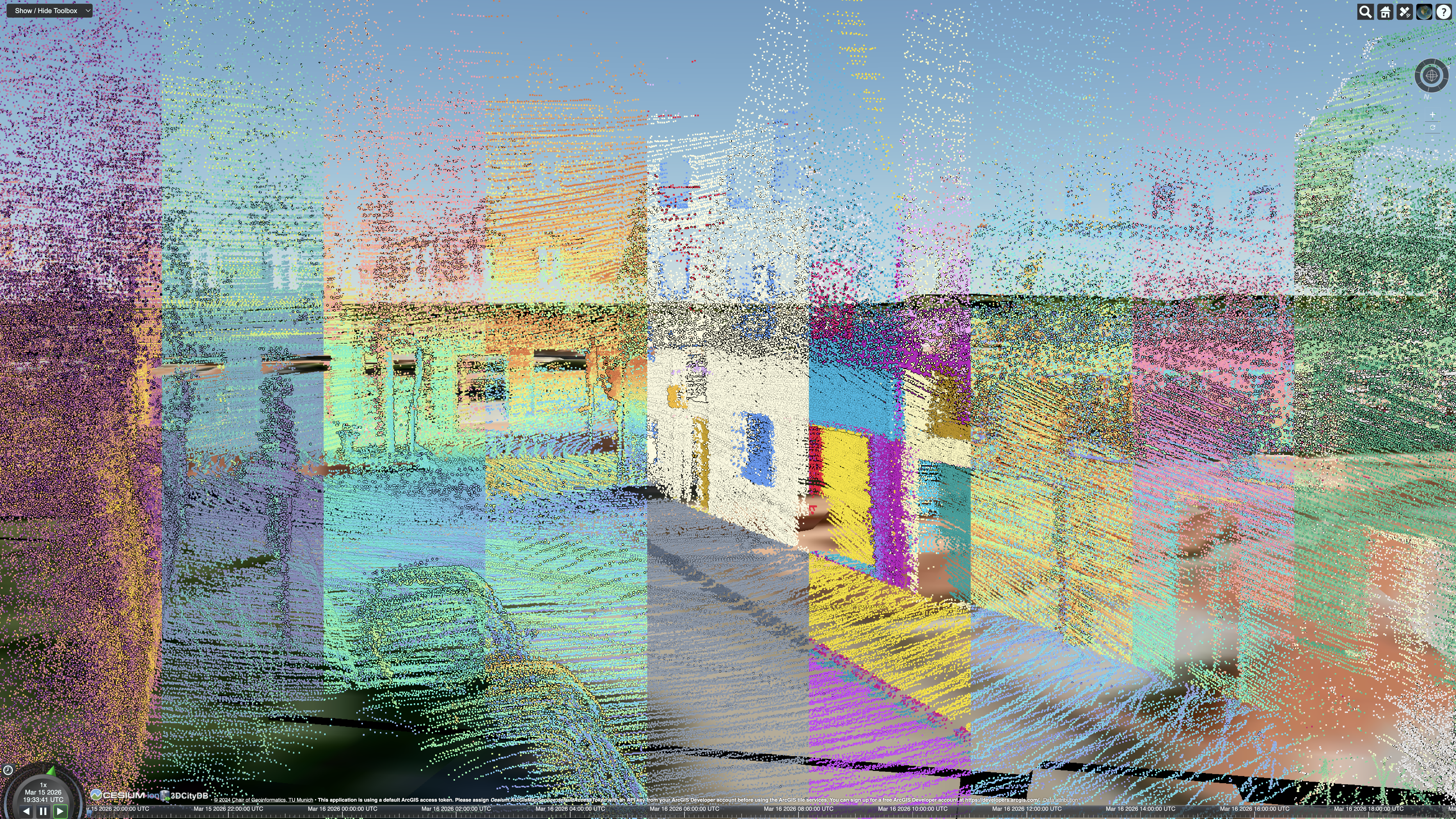 Ingolstadt inner city model with point clouds