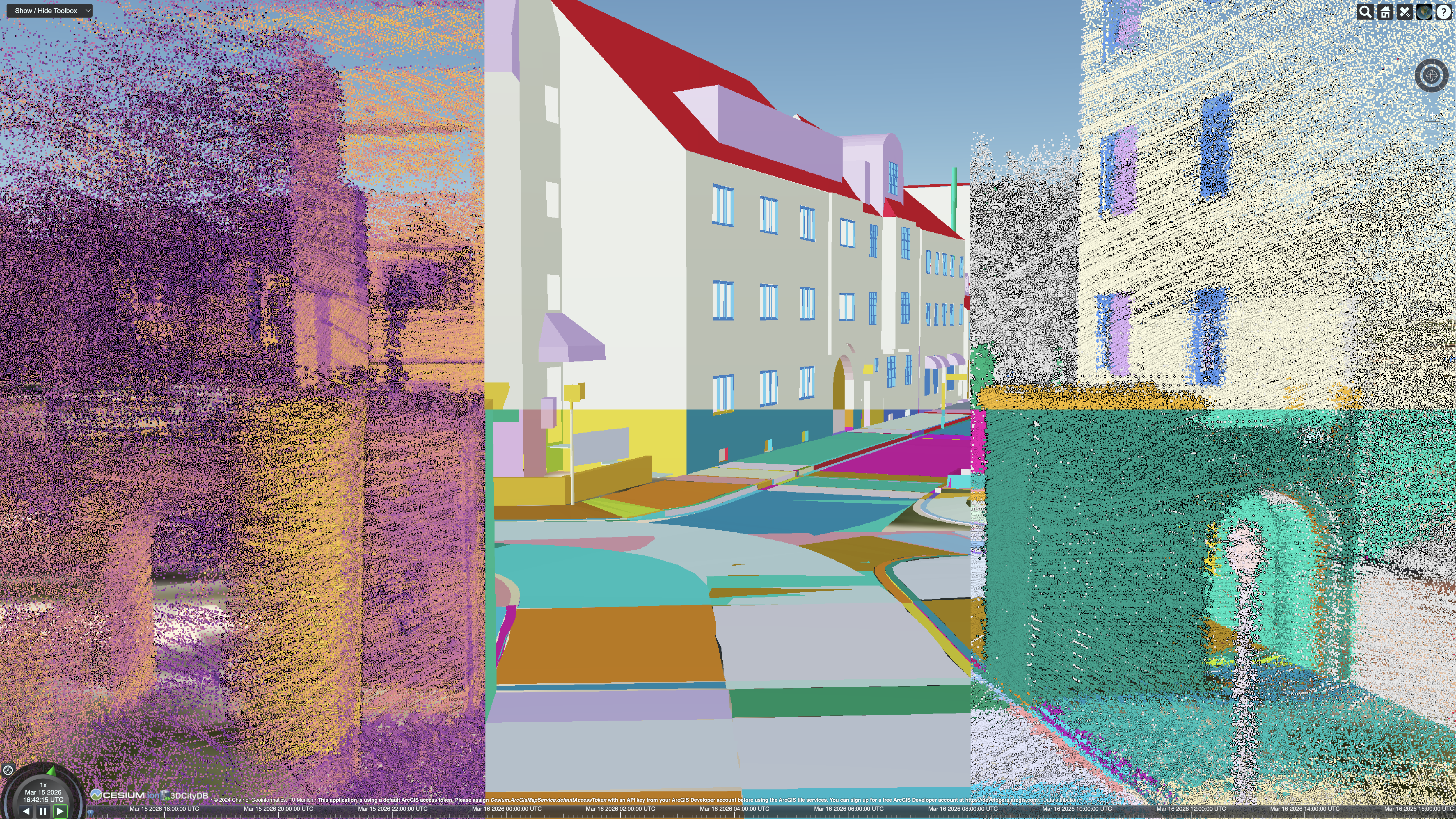 Ingolstadt inner city model with point clouds