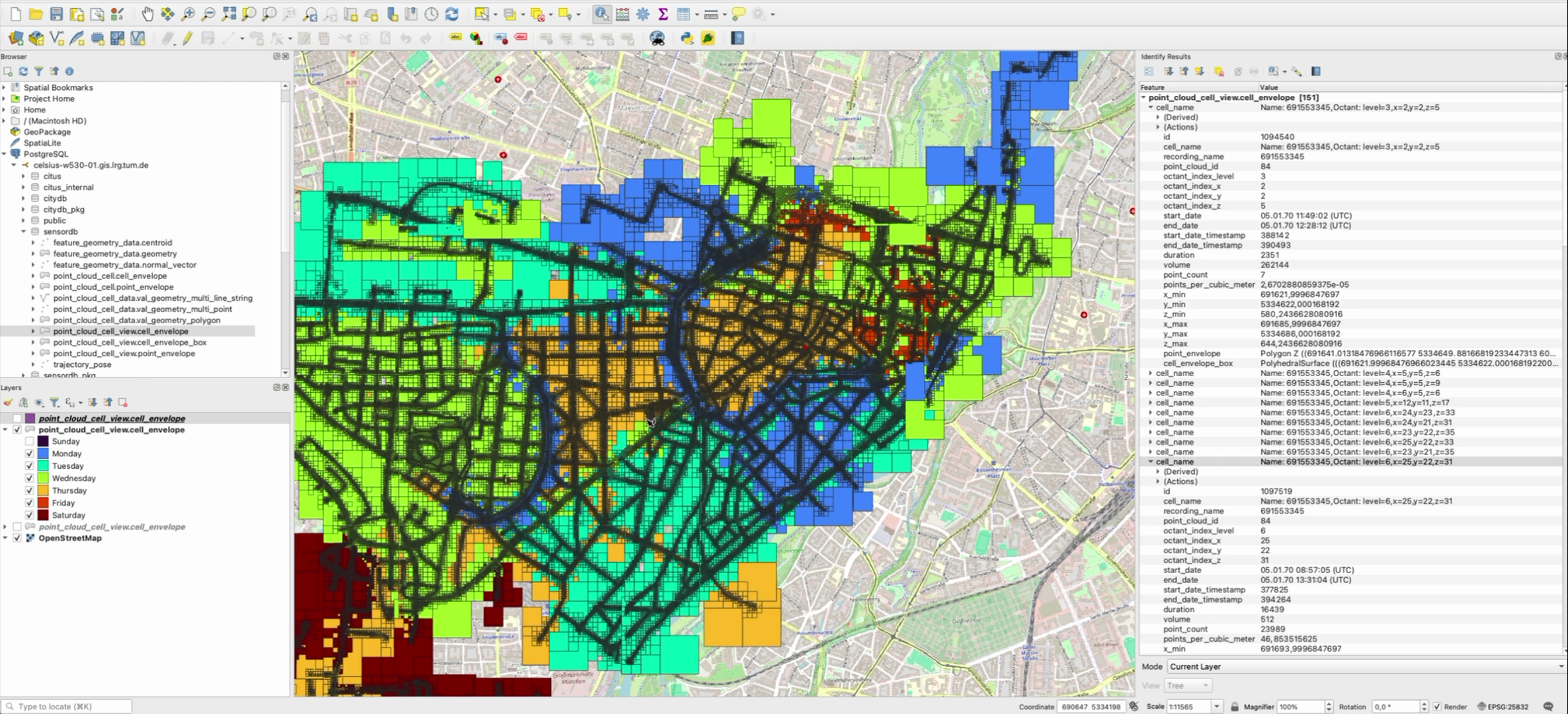 Ingolstadt inner city model with point clouds