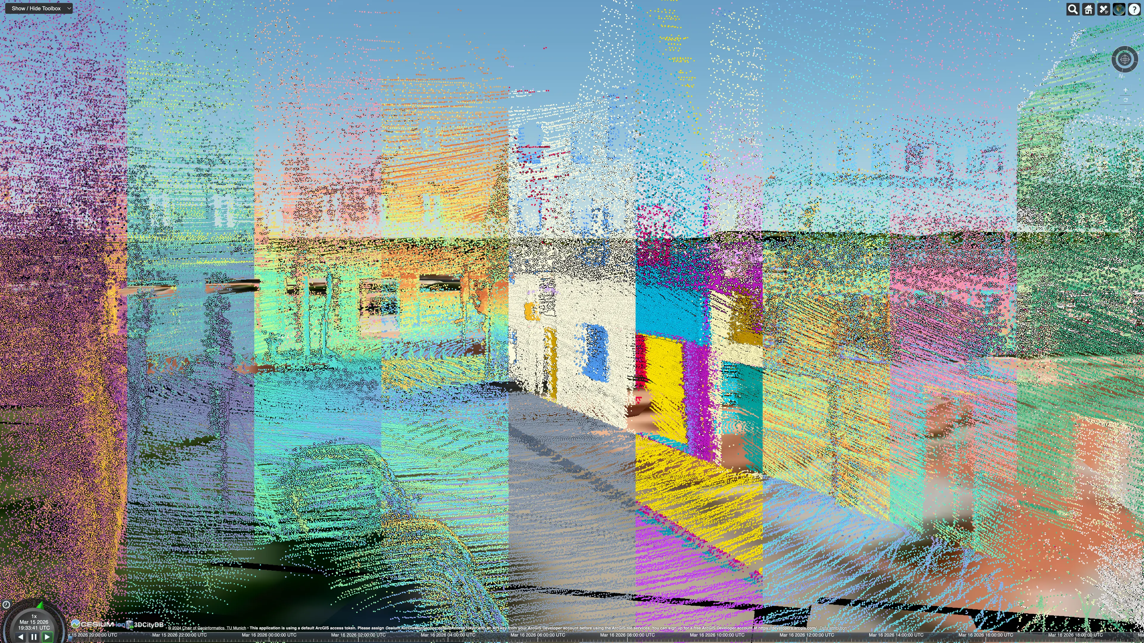 Ingolstadt inner city model with point clouds